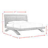 Allan King Bed in Black - Tampa Furniture Outlet