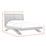 Allan Queen Bed in Black - Tampa Furniture Outlet