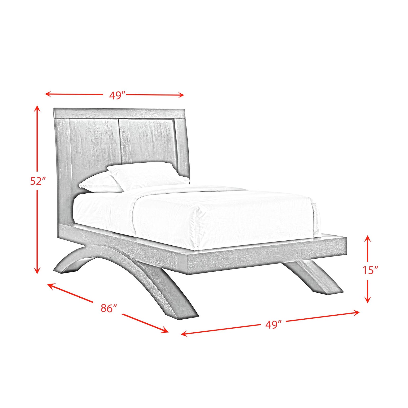 Allan Twin Bed in Black - Tampa Furniture Outlet