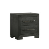 Allan 2-Drawer Nightstand in Black - Tampa Furniture Outlet