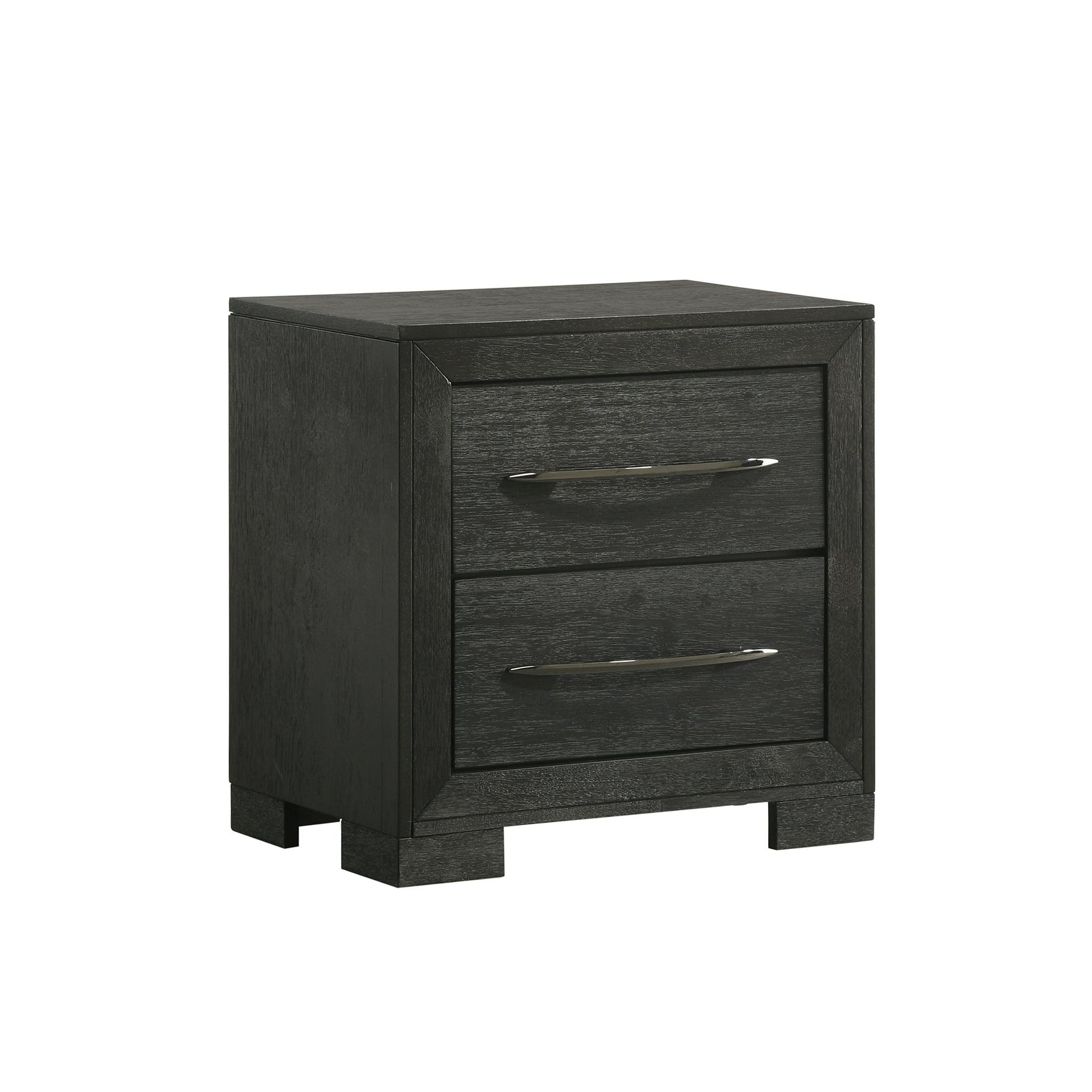 Allan 2-Drawer Nightstand in Black - Tampa Furniture Outlet