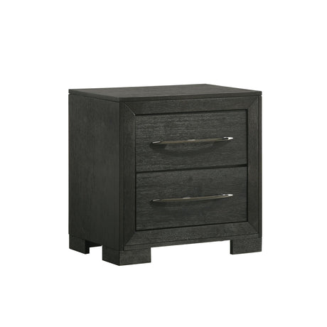 Allan 2-Drawer Nightstand in Black - Tampa Furniture Outlet