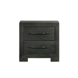 Allan 2-Drawer Nightstand in Black - Tampa Furniture Outlet