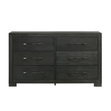 Allan 6-Drawer Dresser in Black - Tampa Furniture Outlet
