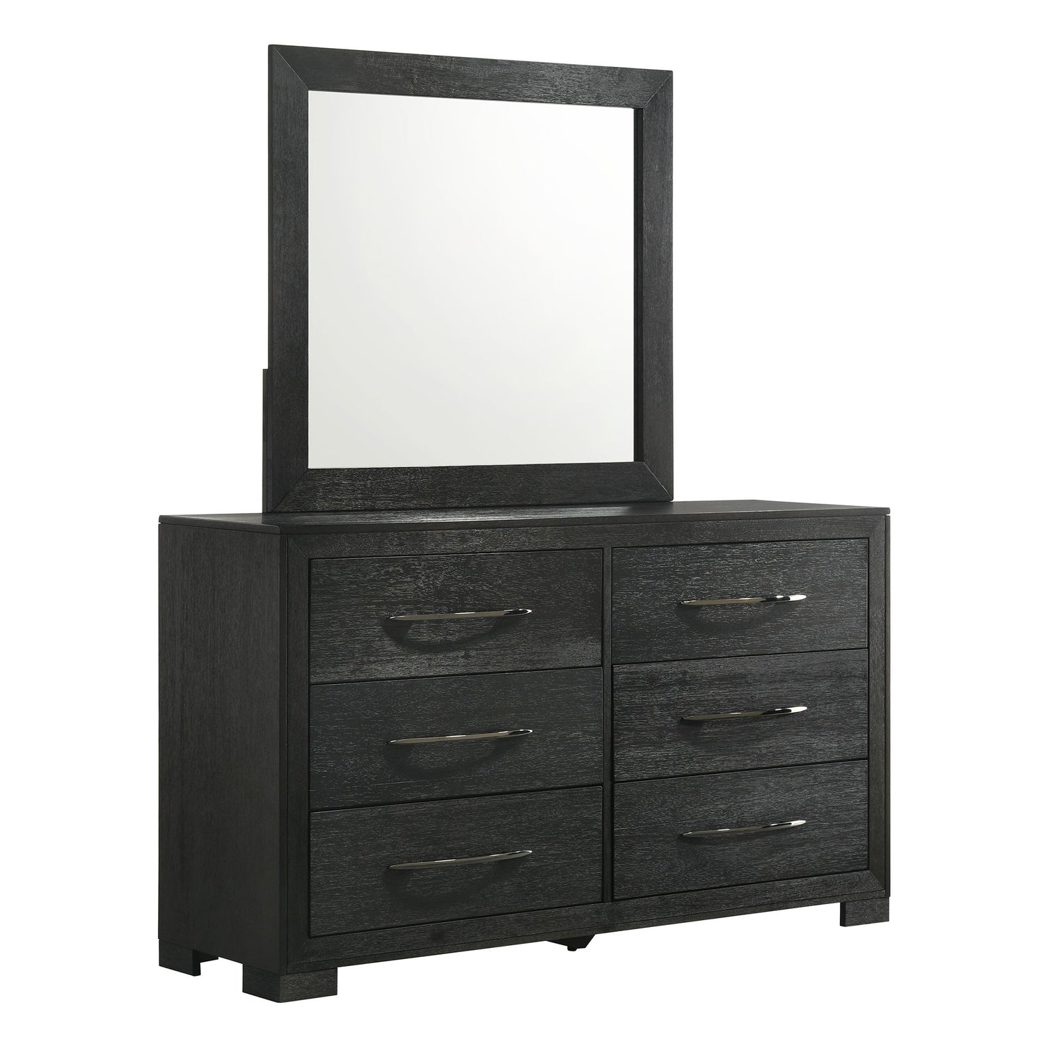 Allan Dresser & Mirror Set in Black - Tampa Furniture Outlet