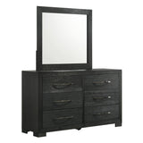 Allan Dresser & Mirror Set in Black - Tampa Furniture Outlet