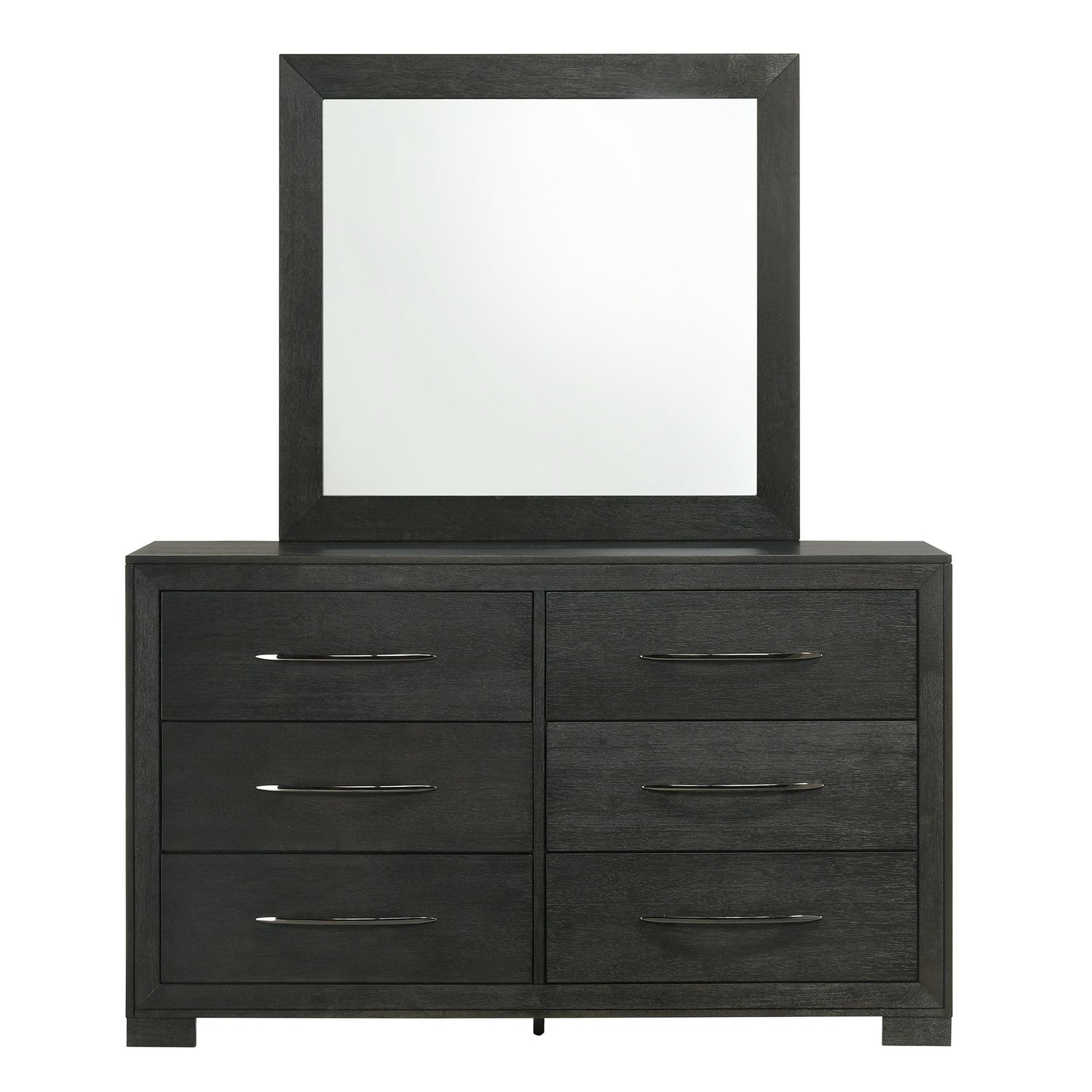 Allan Dresser & Mirror Set in Black - Tampa Furniture Outlet