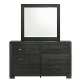 Allan Dresser & Mirror Set in Black - Tampa Furniture Outlet