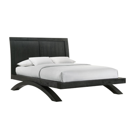 Allan Queen Bed in Black - Tampa Furniture Outlet