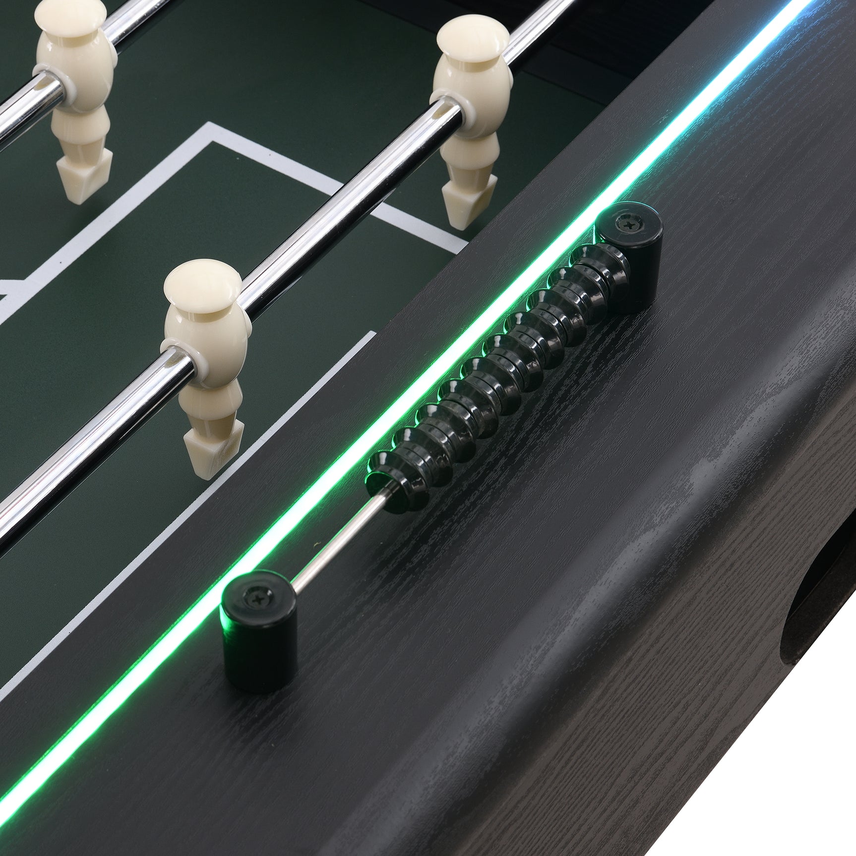 Amaya Indoor Foosball with LED in Black (3A Packing) - Tampa Furniture Outlet