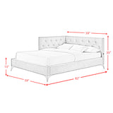 Amberley Full UPH Corner Bed with LED and USB in Grey - Tampa Furniture Outlet