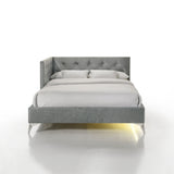 Amberley Full UPH Corner Bed with LED and USB in Grey - Tampa Furniture Outlet