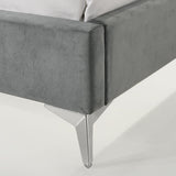 Amberley Twin UPH Corner Bed with LED and USB in Grey - Tampa Furniture Outlet