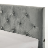 Amberley Twin UPH Corner Bed with LED and USB in Grey - Tampa Furniture Outlet