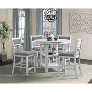 Amherst Counter Table w/Wood Leg White Finish – SKU DAH750CT | Elements