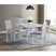 Amherst Dining Side Chair W/Fabric Cushion Side Stretcher White Finish (2 Per Pack) – SKU DAH700SC | Elements