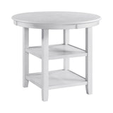 Amherst Counter Table w/Wood Leg White Finish