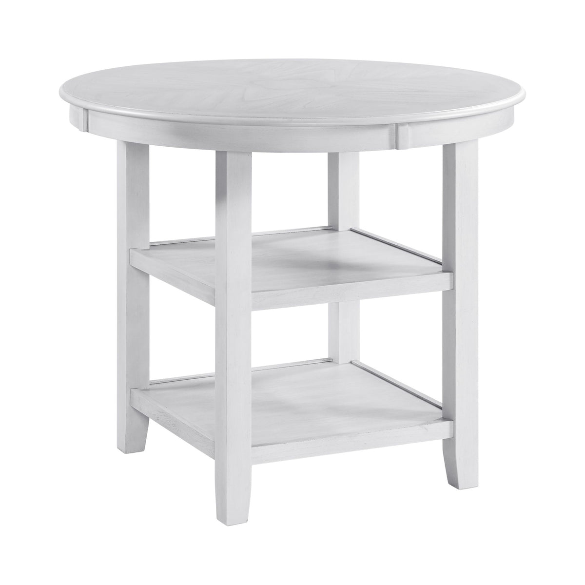 Amherst Counter Table w/Wood Leg White Finish