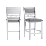 Amherst Counter Side Chair W/Fabric Cushion White Finish (2 Per Pack)
