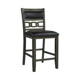 Amherst Counter Side Chair W/PU Cushion Grey Finish (2 Per Pack)
