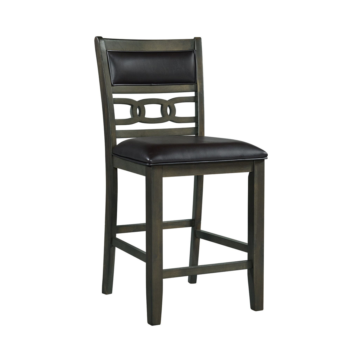 Amherst Counter Side Chair W/PU Cushion Grey Finish (2 Per Pack)