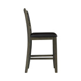 Amherst Counter Side Chair W/PU Cushion Grey Finish (2 Per Pack)