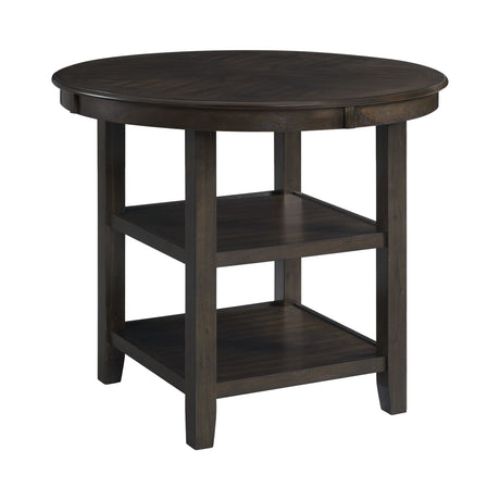 Amherst Counter Height 5PC Dining Set-Table and Four Faux Leather Side Chairs in Walnut