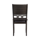 Amherst Dining Side Chair W/PU Cushion Side Stretcher Dark Finish (2 Per Pack)