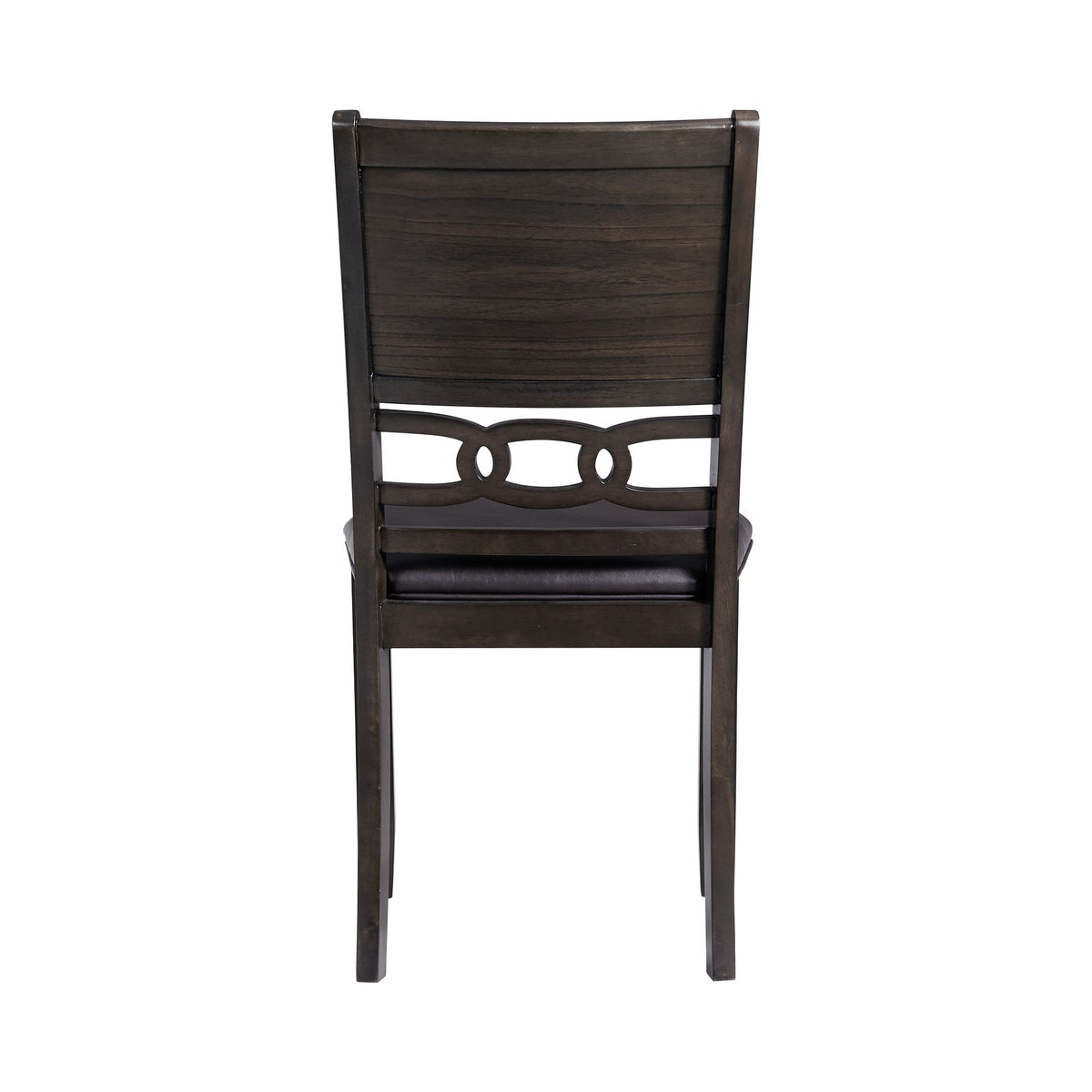 Amherst Dining Side Chair W/PU Cushion Side Stretcher Dark Finish (2 Per Pack)