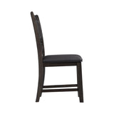 Amherst Dining Side Chair W/PU Cushion Side Stretcher Dark Finish (2 Per Pack)