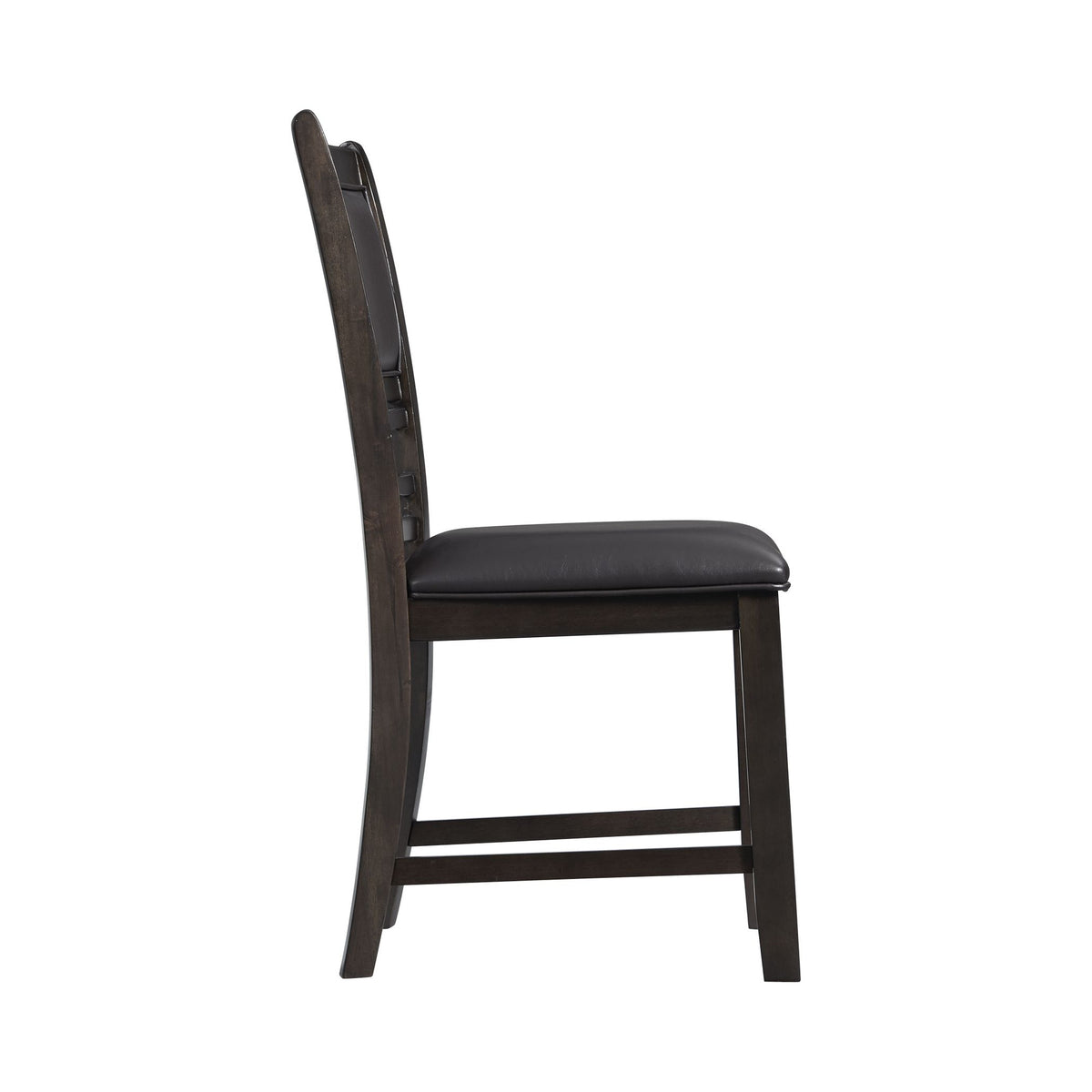 Amherst Dining Side Chair W/PU Cushion Side Stretcher Dark Finish (2 Per Pack)