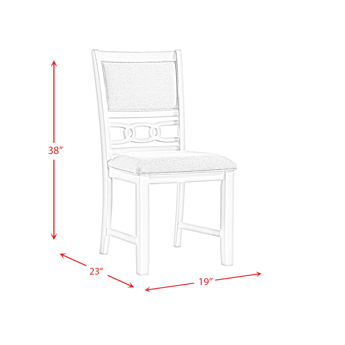 Amherst Dining Side Chair W/Fabric Cushion Dark Finish (2 Per Pack)