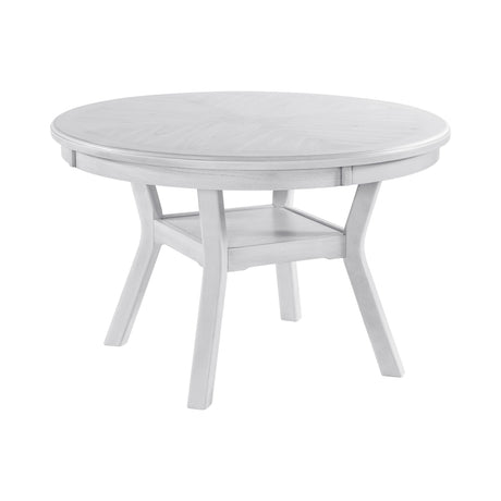 Amherst Dining Table w/Wood Leg White Finish