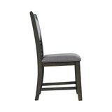 Amherst Dining Side Chair W/Fabric Cushion Side Stretcher Grey Finish (2 Per Pack)
