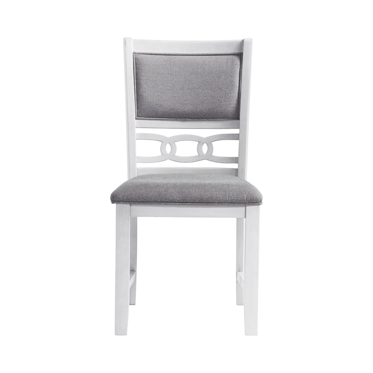 Amherst Dining Side Chair W/Fabric Cushion Side Stretcher White Finish (2 Per Pack)