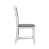 Amherst Dining Side Chair W/Fabric Cushion Side Stretcher White Finish (2 Per Pack)