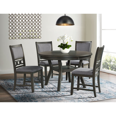 Amherst Dining Side Chair W/Fabric Cushion Side Stretcher Grey Finish (2 Per Pack) - Tampa Furniture Outlet
