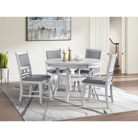 Amherst Dining Side Chair W/Fabric Cushion Side Stretcher White Finish (2 Per Pack) - Tampa Furniture Outlet