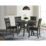 Amherst Dining Table w/Wood Leg Grey Finish - Tampa Furniture Outlet