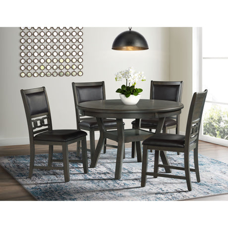 Amherst Dining Table w/Wood Leg Grey Finish - Tampa Furniture Outlet