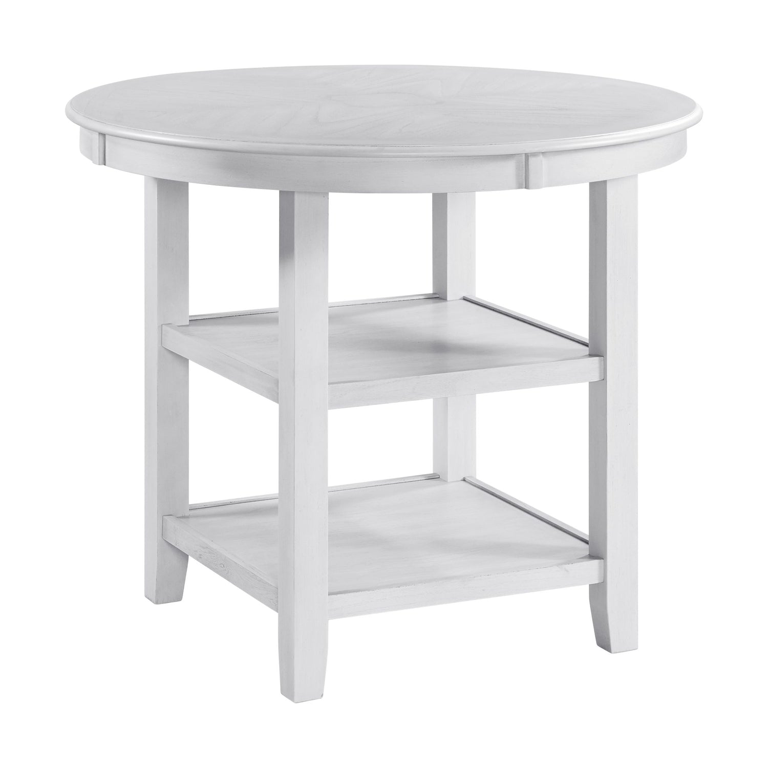 Amherst Counter Table w/Wood Leg White Finish - Tampa Furniture Outlet