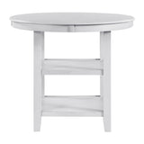 Amherst Counter Table w/Wood Leg White Finish - Tampa Furniture Outlet