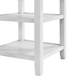 Amherst Counter Table w/Wood Leg White Finish - Tampa Furniture Outlet