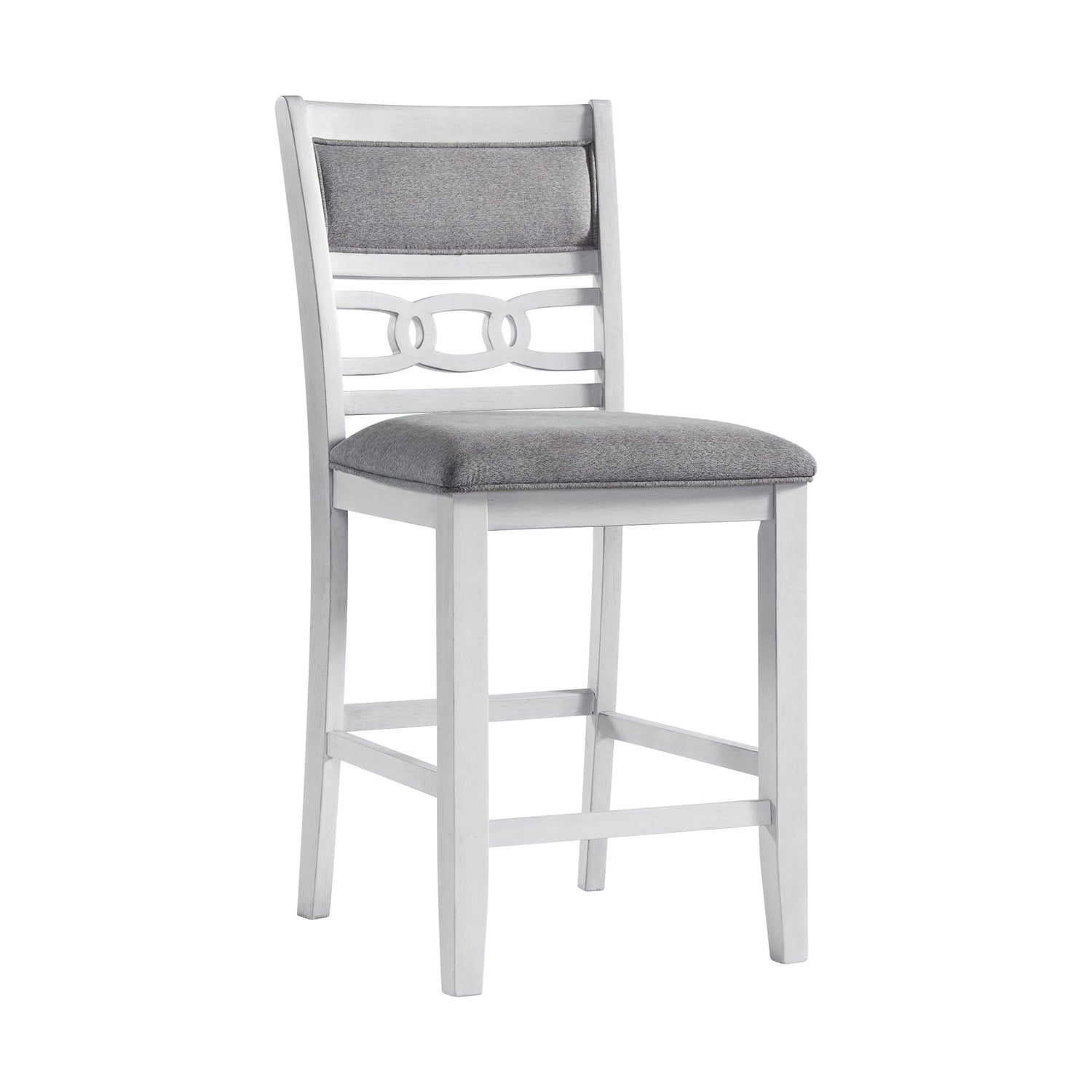 Amherst Counter Side Chair W/Fabric Cushion White Finish (2 Per Pack) - Tampa Furniture Outlet