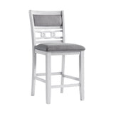 Amherst Counter Side Chair W/Fabric Cushion White Finish (2 Per Pack) - Tampa Furniture Outlet