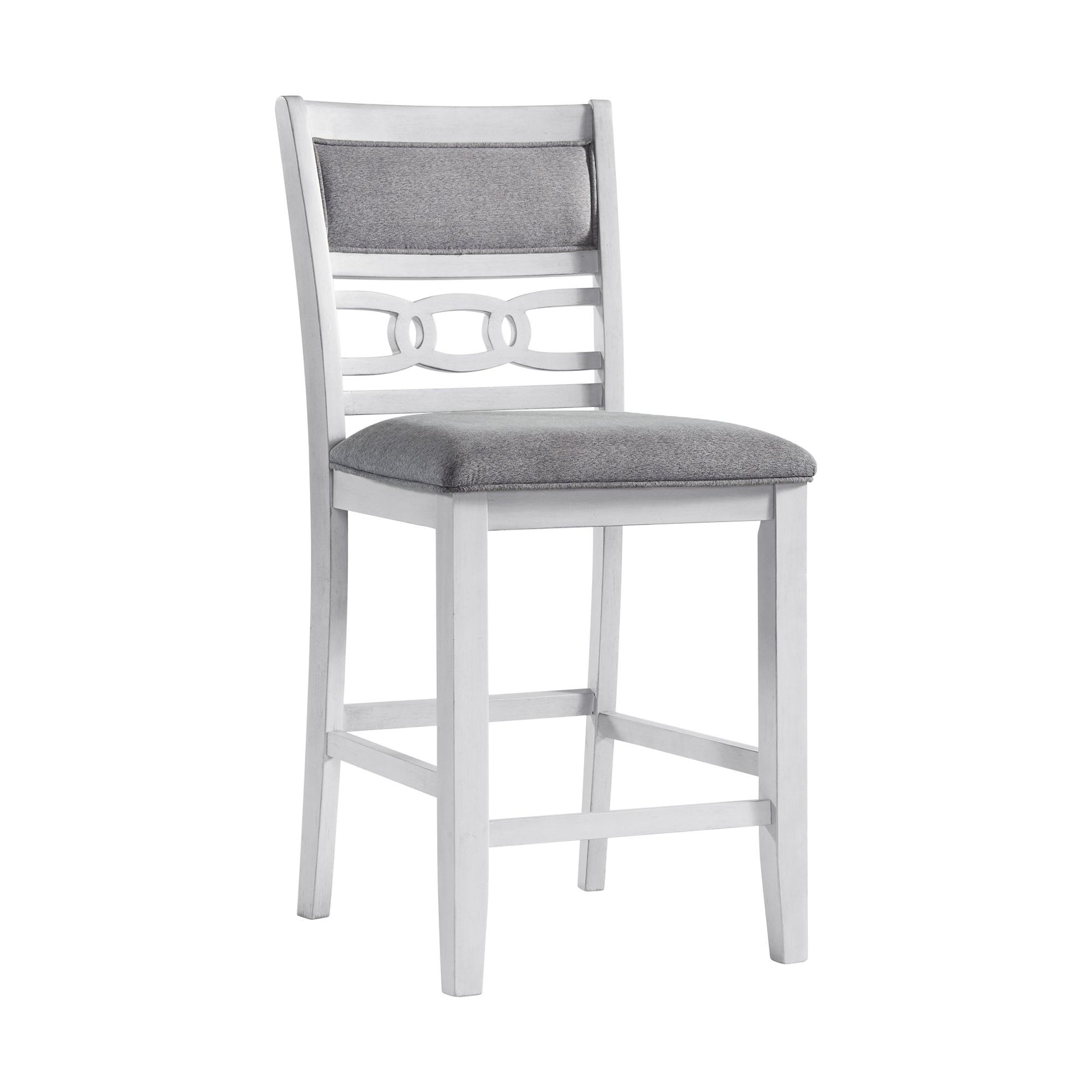 Amherst Counter Side Chair W/Fabric Cushion White Finish (2 Per Pack) - Tampa Furniture Outlet