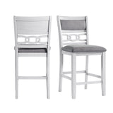 Amherst Counter Side Chair W/Fabric Cushion White Finish (2 Per Pack) - Tampa Furniture Outlet