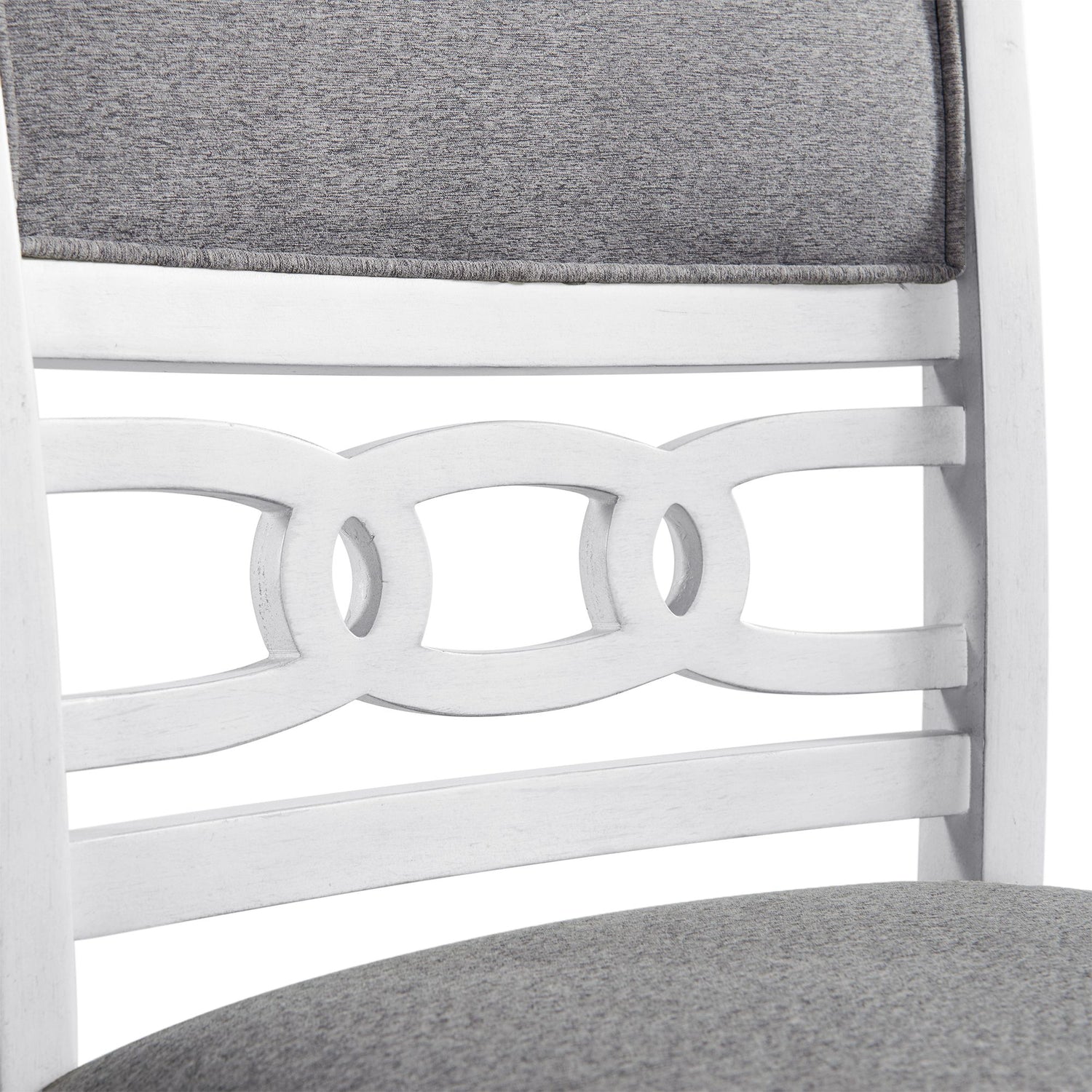 Amherst Counter Side Chair W/Fabric Cushion White Finish (2 Per Pack) - Tampa Furniture Outlet