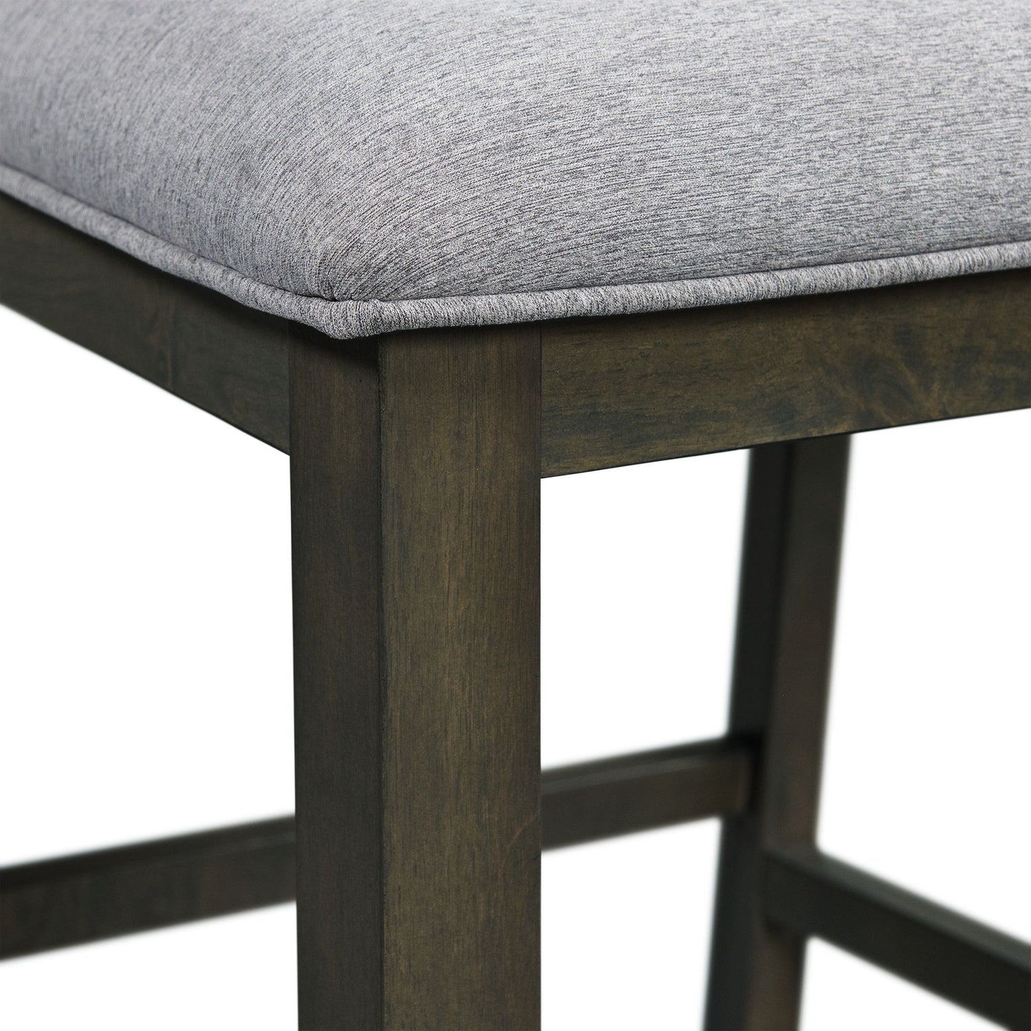 Amherst Dining Side Chair W/Fabric Cushion Side Stretcher Grey Finish (2 Per Pack) - Tampa Furniture Outlet