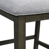 Amherst Dining Side Chair W/Fabric Cushion Side Stretcher Grey Finish (2 Per Pack) - Tampa Furniture Outlet